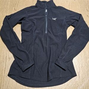 Arc'teryx Lightweight Black Base Layer Quarter Zip XS